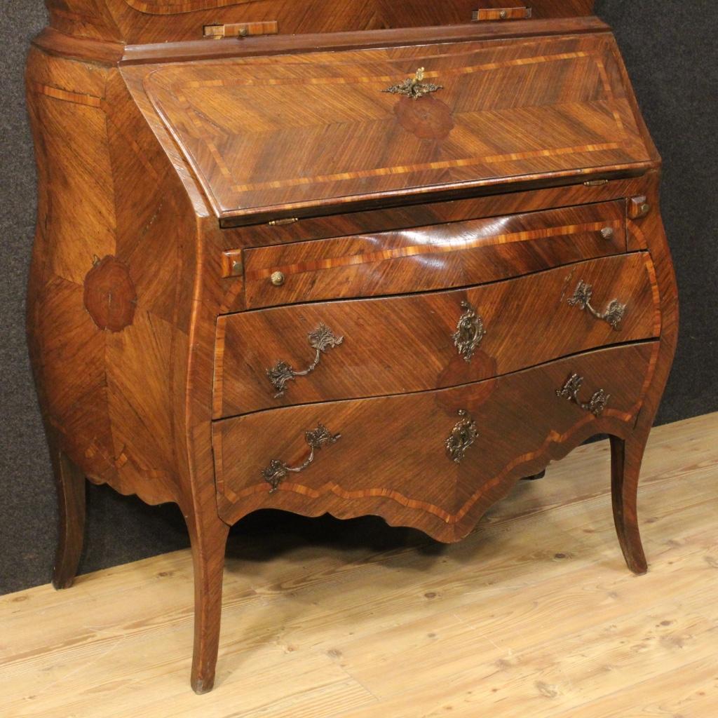 genueser Trumeau-Schreibtisch mit Intarsien aus Holz des 20. Jahrhunderts, 1930 im Zustand „Gut“ im Angebot in Vicoforte, Piedmont