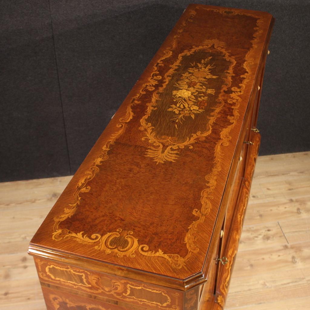 mueble bar italiano con incrustaciones de madera del siglo XX, 1950 en venta 2