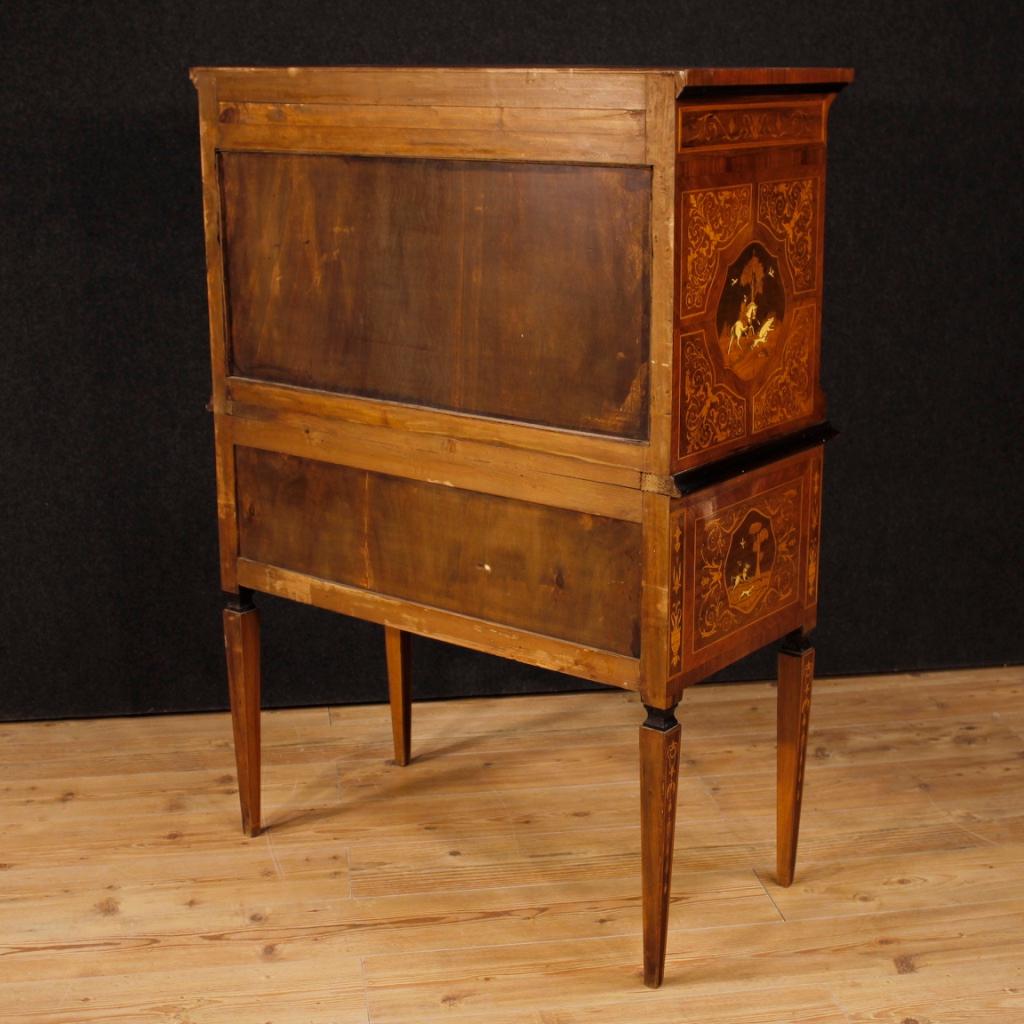 20th Century Inlaid Wood Italian Bar Cabinet or Desk, 1960 1