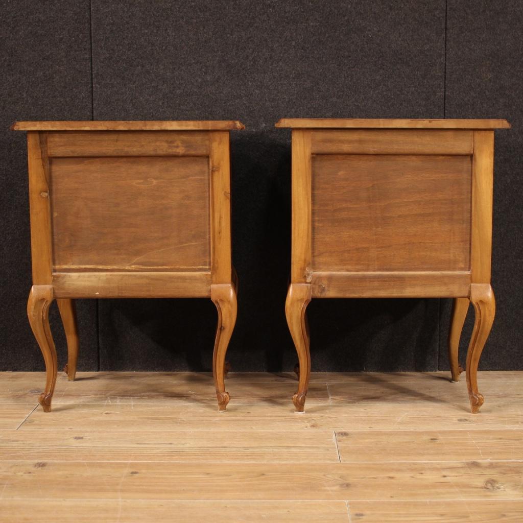 20th Century Inlaid Wood Italian Bedside Table, 1960 In Good Condition In Vicoforte, Piedmont