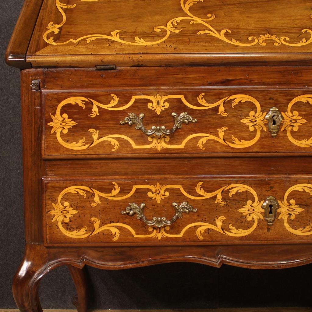 20th Century Inlaid Wood Italian Bureau Desk, 1920 in vendita 7