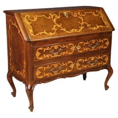 20th Century Inlaid Wood Italian Bureau Desk, 1920