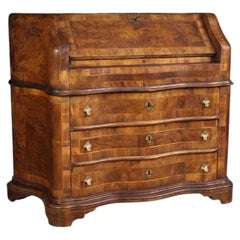20th-Century Italian Inlaid Wood Bureau Desk, 1960