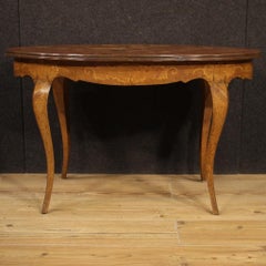 table basse italienne en bois marqueté du 20ème siècle:: 1960