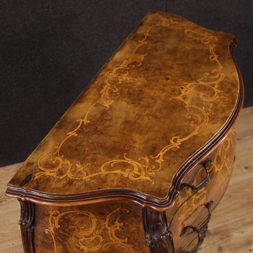 Mid-20th Century 20th Century Inlaid Wood Italian Commode, 1950s For Sale