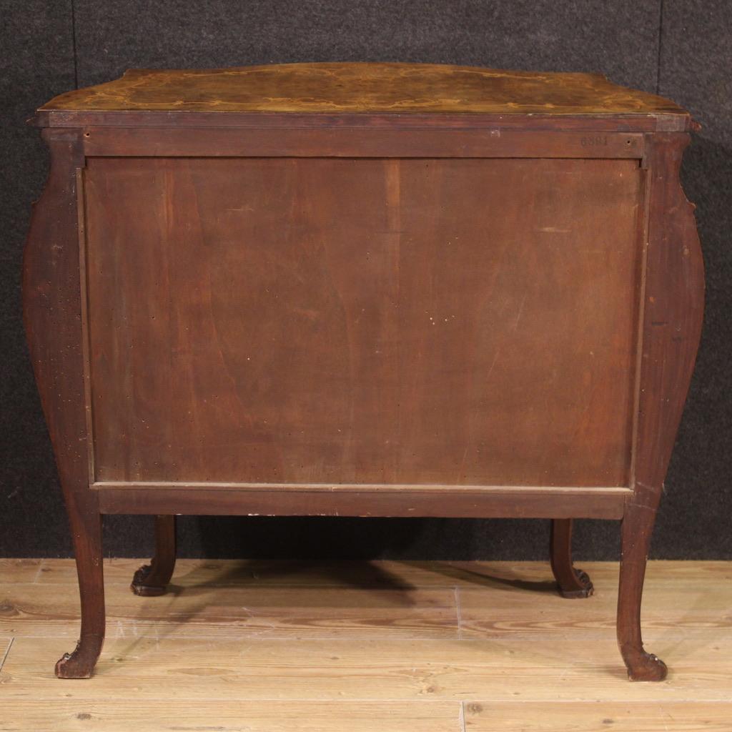 20th Century Inlaid Wood Italian Commode, 1950s For Sale 4