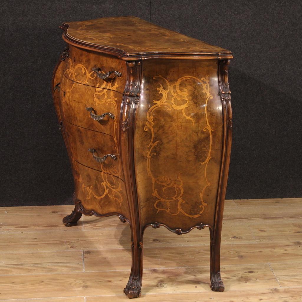 20th Century Inlaid Wood Italian Commode, 1950s For Sale 5