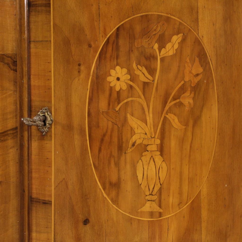 20th Century Inlaid Wood Italian Corner Cabinet, 1960 2