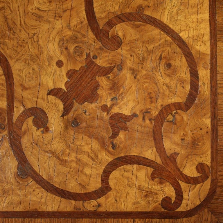 20th Century Inlaid Wood Italian Dining Table, 1950 For Sale at 1stDibs