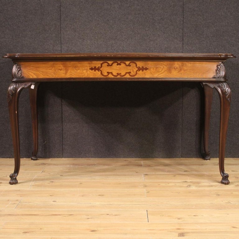 20th Century Inlaid Wood Italian Dining Table, 1950 For Sale at 1stDibs