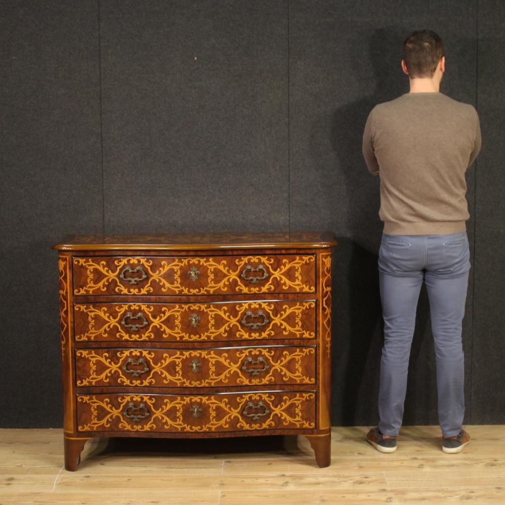 20th Century Inlaid Wood Italian Louis XIV Style Dresser, 1970 9
