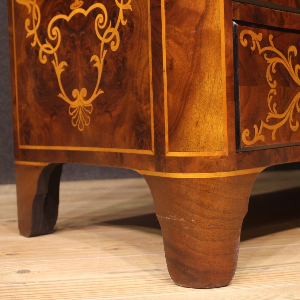 20th Century Inlaid Wood Italian Louis XIV Style Dresser, 1970 5
