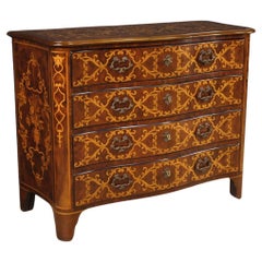 20th Century Inlaid Wood Italian Louis XIV Style Dresser, 1970