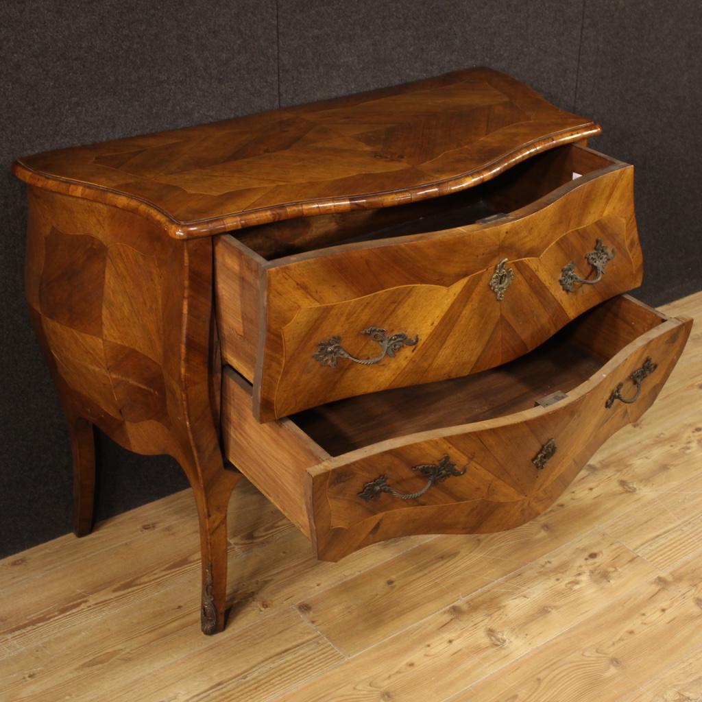 20th Century Inlaid Wood Italian Louis XV Style Dresser, 1960 3