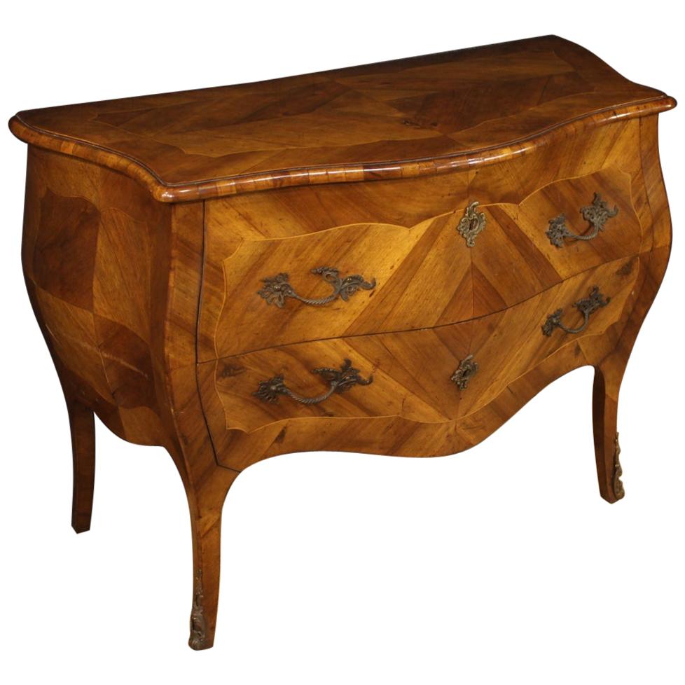 20th Century Inlaid Wood Italian Louis XV Style Dresser, 1960