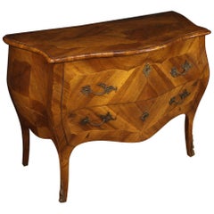 20th Century Inlaid Wood Italian Louis XV Style Dresser, 1960