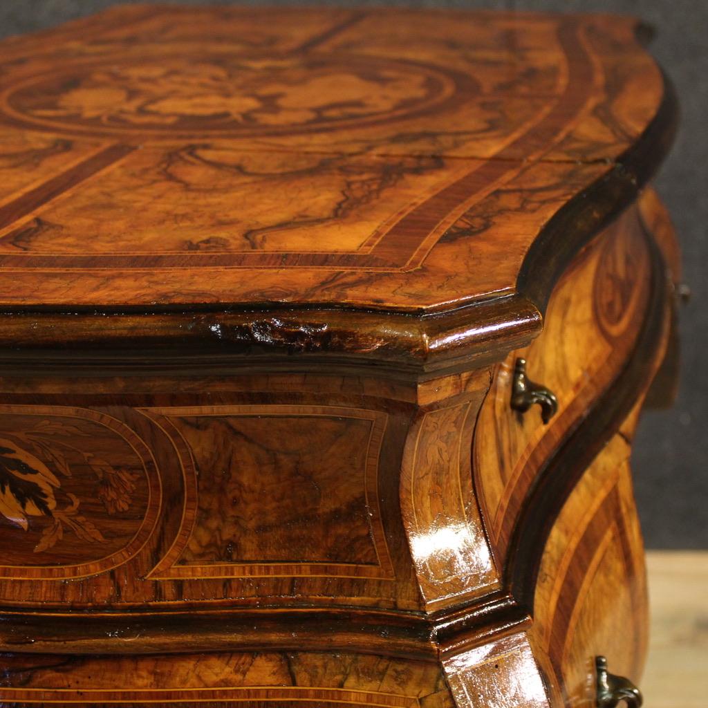 20th Century Inlaid Wood Italian Louis XV Style Dressing Table, 1950 in vendita 3