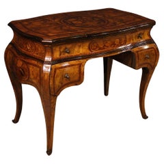 20th Century Inlaid Wood Italian Louis XV Style Dressing Table, 1950