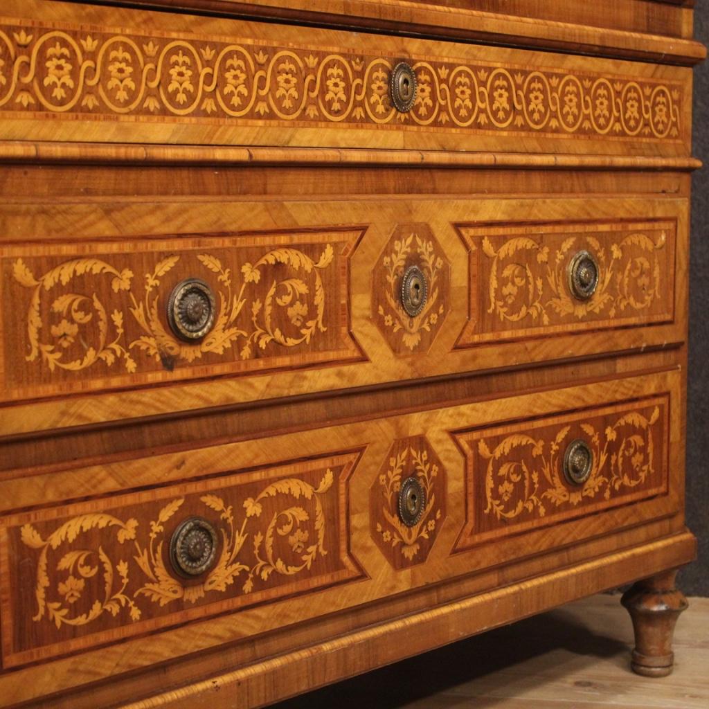 20th Century Inlaid Wood Italian Louis XVI Maggiolini Style Bureau Desk, 1960 2
