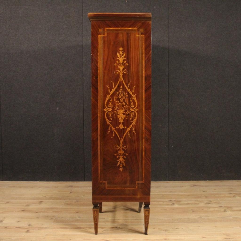 20th Century Inlaid Wood Italian Louis XVI Style Bookcase, 1960 6