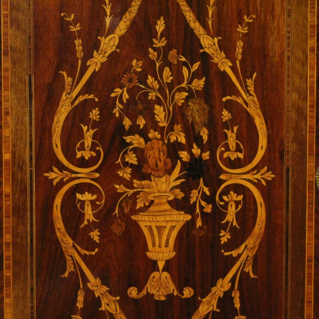 20th Century Inlaid Wood Italian Louis XVI Style Bookcase, 1960 In Good Condition In Vicoforte, Piedmont