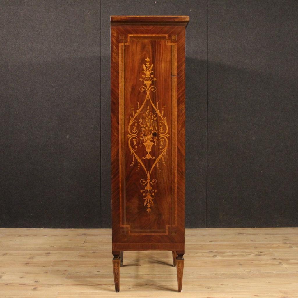20th Century Inlaid Wood Italian Louis XVI Style Bookcase, 1960 4
