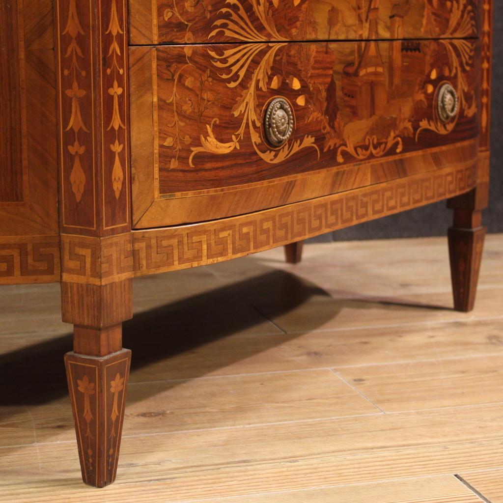 20th Century Inlaid Wood Italian Louis XVI Style Bureau Desk, 1950 8