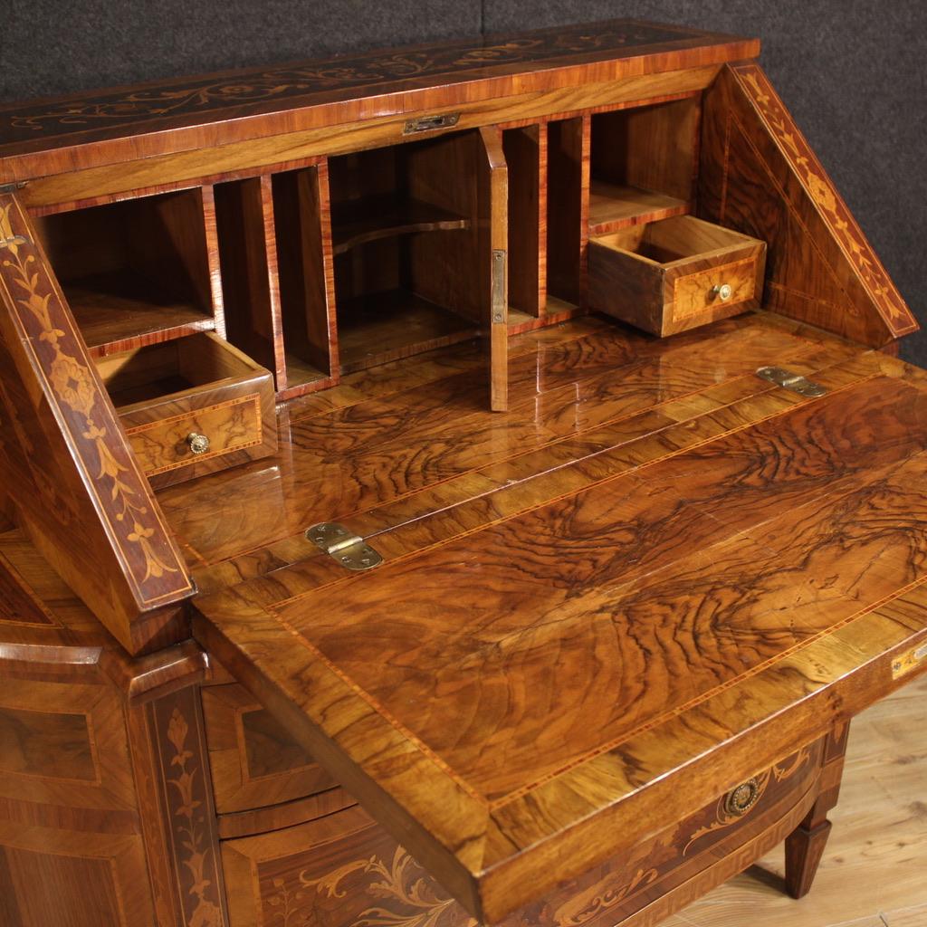 20th Century Inlaid Wood Italian Louis XVI Style Bureau Desk, 1950 6