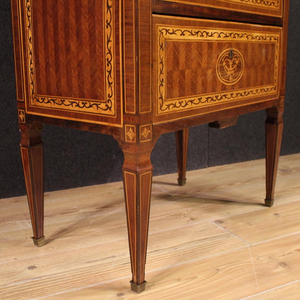 cómoda italiana del siglo XX estilo Luis XVI en madera taraceada, años 50 en venta 4