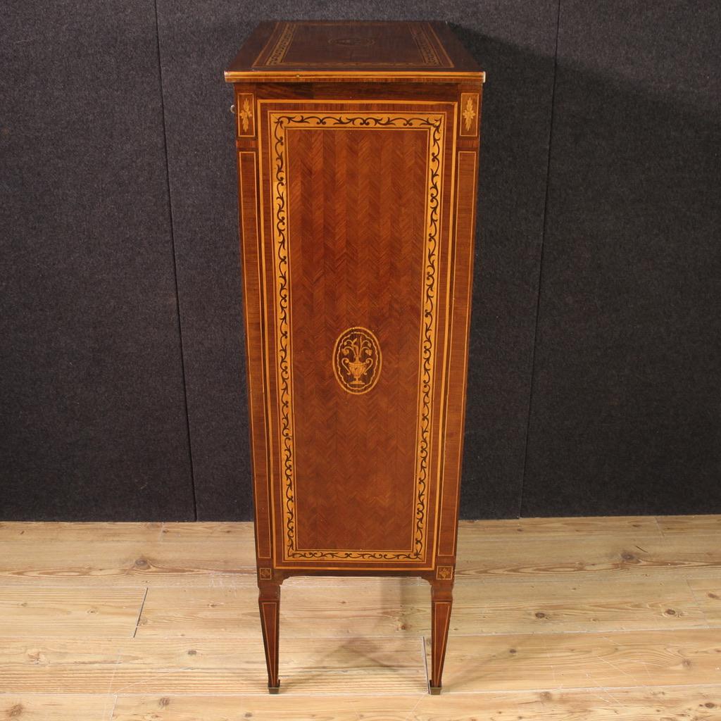 cómoda italiana del siglo XX estilo Luis XVI en madera taraceada, años 50 en Bueno estado para la venta en Vicoforte, Piedmont