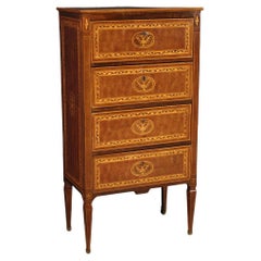 20th Century Inlaid Wood Italian Louis XVI Style Chest of Drawers, 1950s