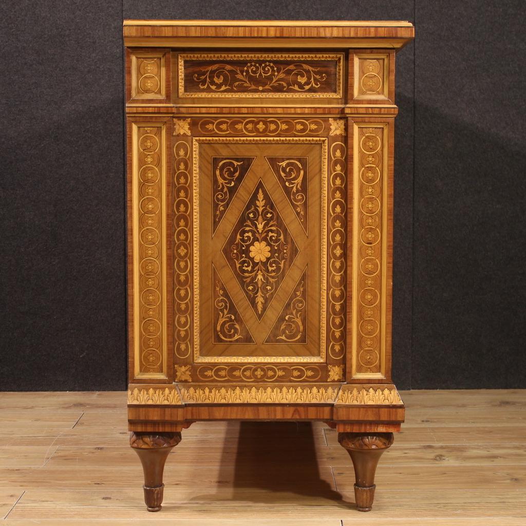 20th Century Inlaid Wood Italian Louis XVI Style Chest Of Drawers, 1960s For Sale 8