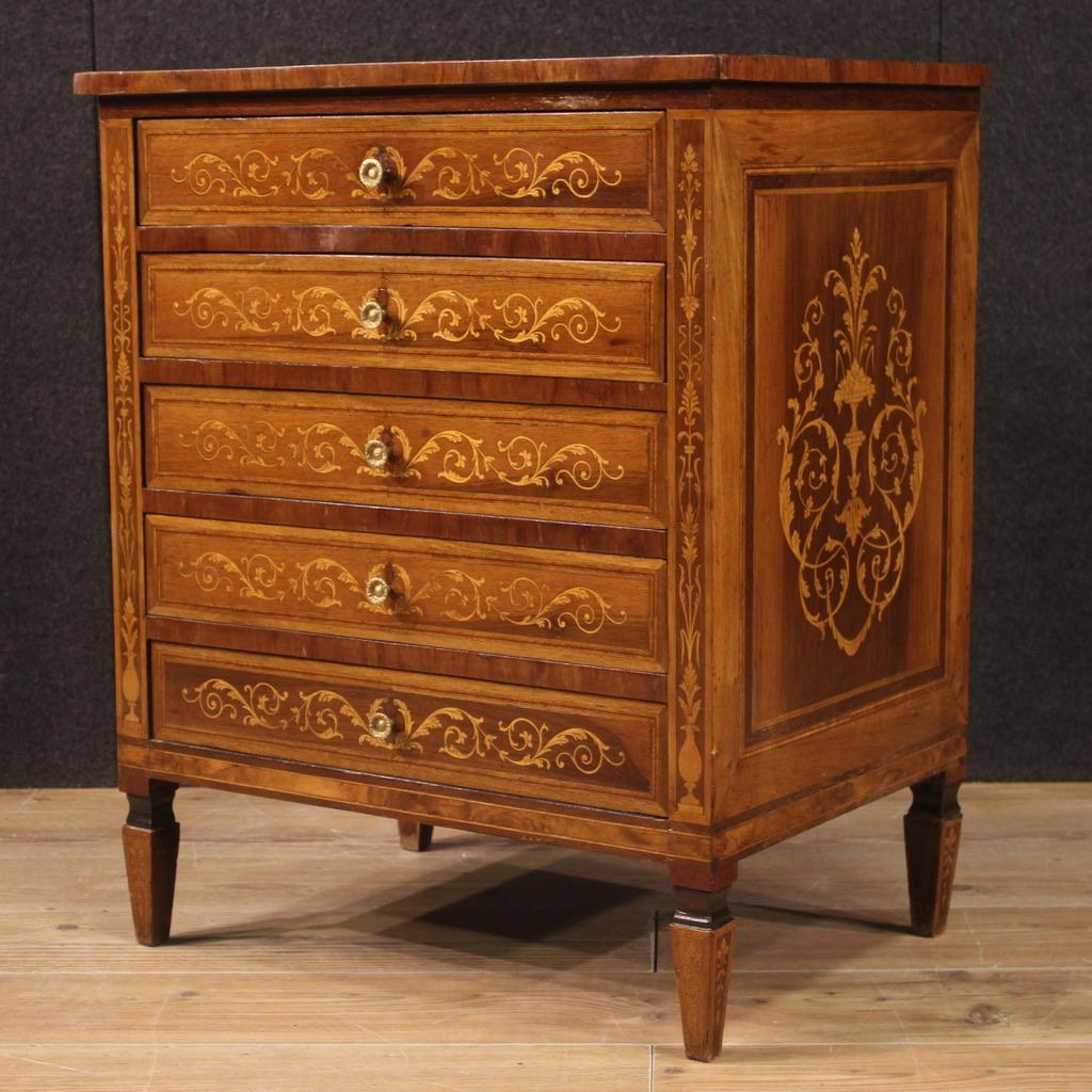 20th Century Inlaid Wood Italian Louis XVI Style Commode, 1950 8