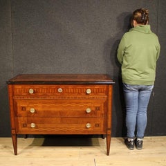 20th Century Inlaid Wood Italian Louis XVI Style Commode, 1950s