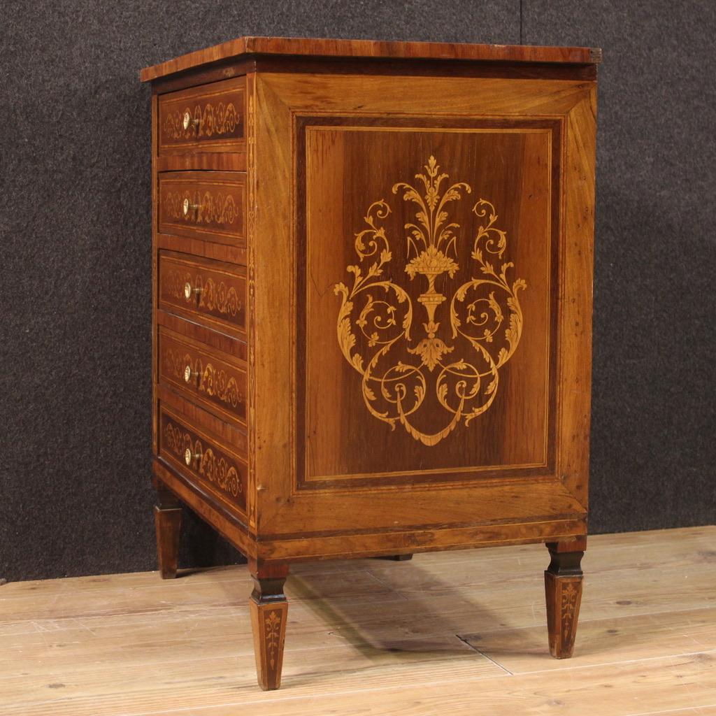 20th Century Inlaid Wood Italian Louis XVI Style Commode, 1950 5