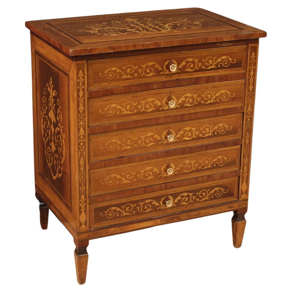 20th Century Inlaid Wood Italian Louis XVI Style Commode, 1950