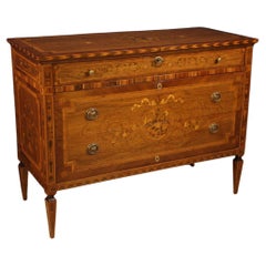 Vintage 20th Century Inlaid Wood Italian Louis XVI Style Commode, 1950