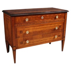 20th Century Inlaid Wood Italian Louis XVI Style Commode, 1950s