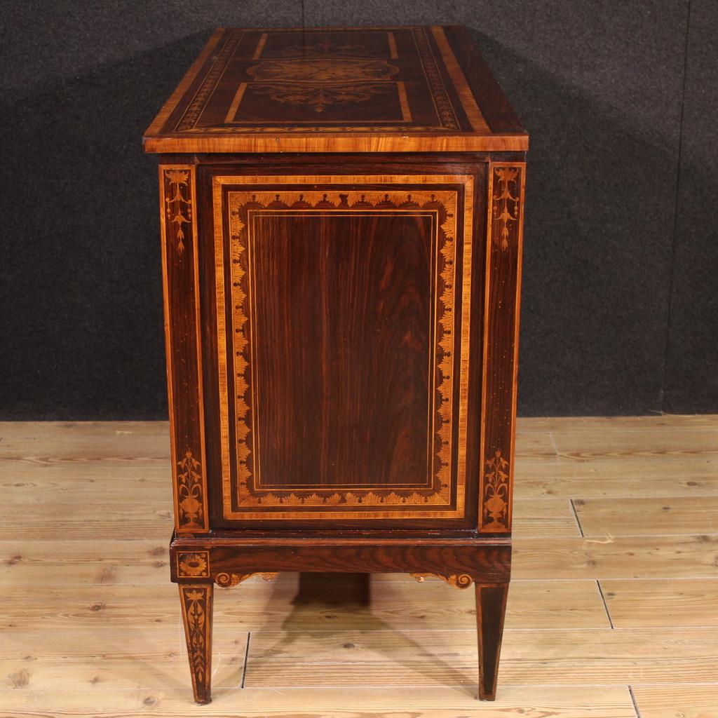 20th Century Inlaid Wood Italian Louis XVI Style Commode, 1960 in vendita 5