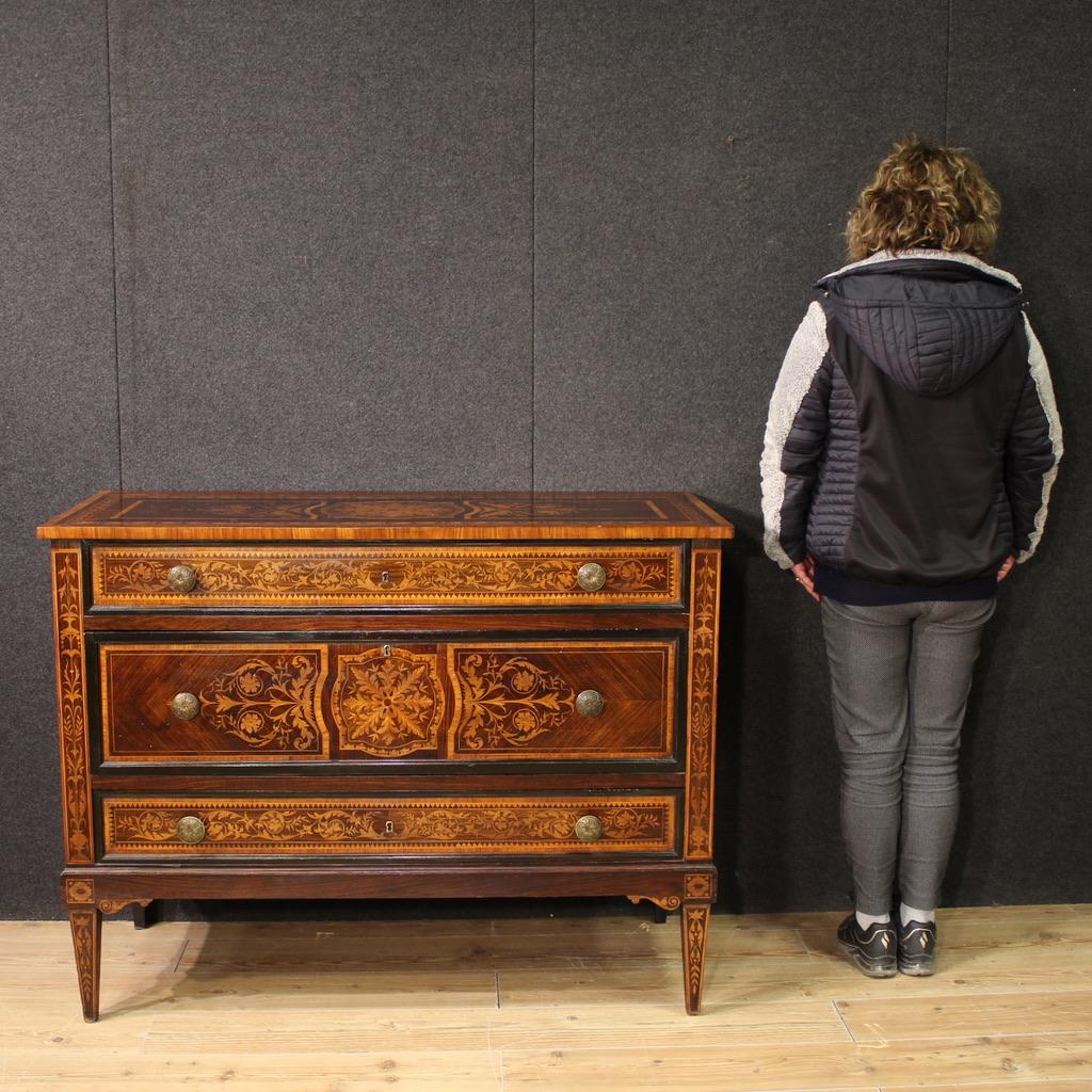 Luigi XVI 20th Century Inlaid Wood Italian Louis XVI Style Commode, 1960 in vendita