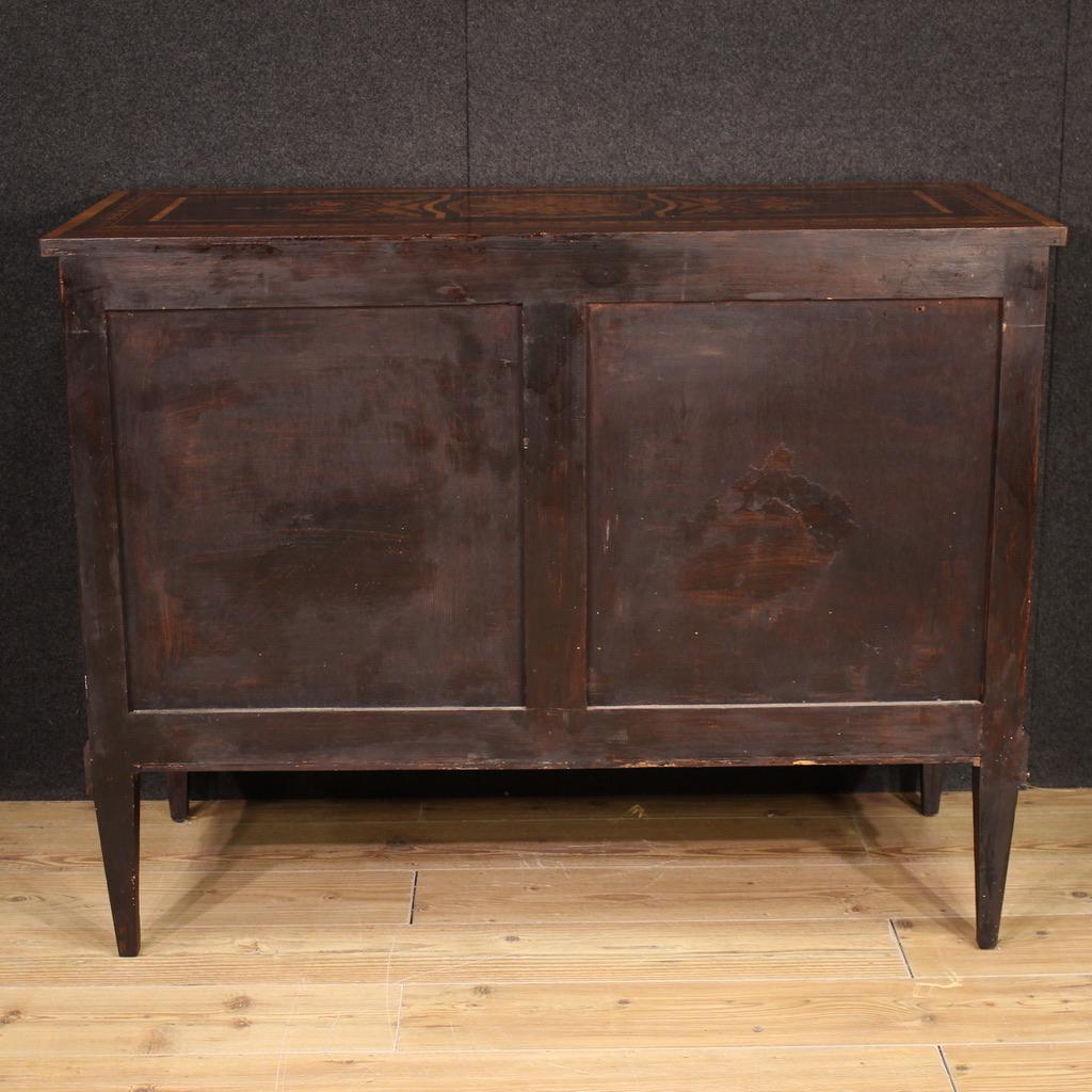 Legno 20th Century Inlaid Wood Italian Louis XVI Style Commode, 1960 in vendita