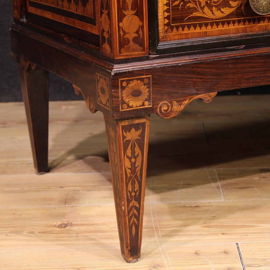 20th Century Inlaid Wood Italian Louis XVI Style Commode, 1960 in vendita 1