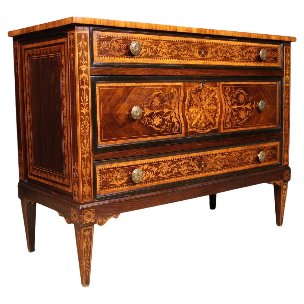 italienische Kommode im Louis-XVI-Stil mit Intarsien aus Holz des 20. Jahrhunderts, 1960