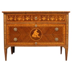 cómoda italiana del siglo XX estilo Luis XVI en madera taraceada, 1960