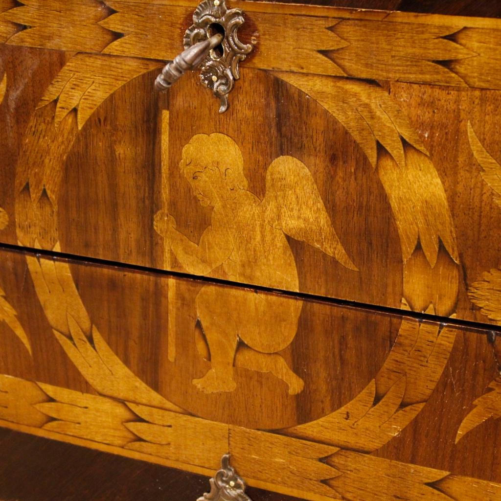 Inlay 20th Century Inlaid Wood Italian Louis XVI Style Dresser, 1950