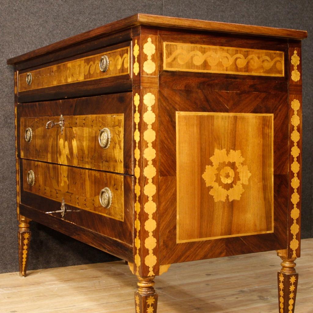 20th Century Inlaid Wood Italian Louis XVI Style Dresser, 1950 2