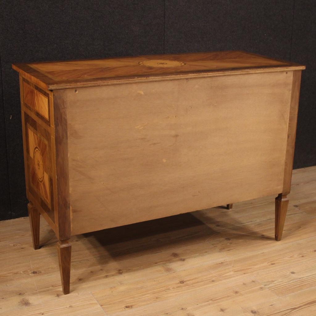 Fruitwood 20th Century Inlaid Wood Italian Louis XVI Style Dresser, 1960