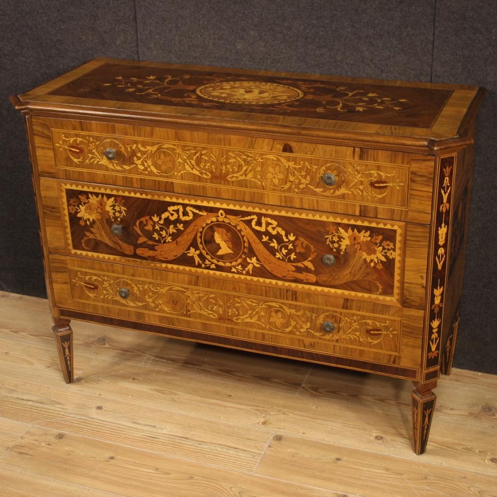 20th Century Inlaid Wood Italian Louis XVI Style Dresser, 1960 2