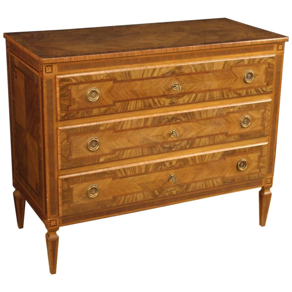 20th Century Inlaid Wood Italian Louis XVI Style Dresser, 1960