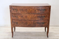 20th Century Inlaid Wood Italian Louis XVI Style Dresser, 1960s